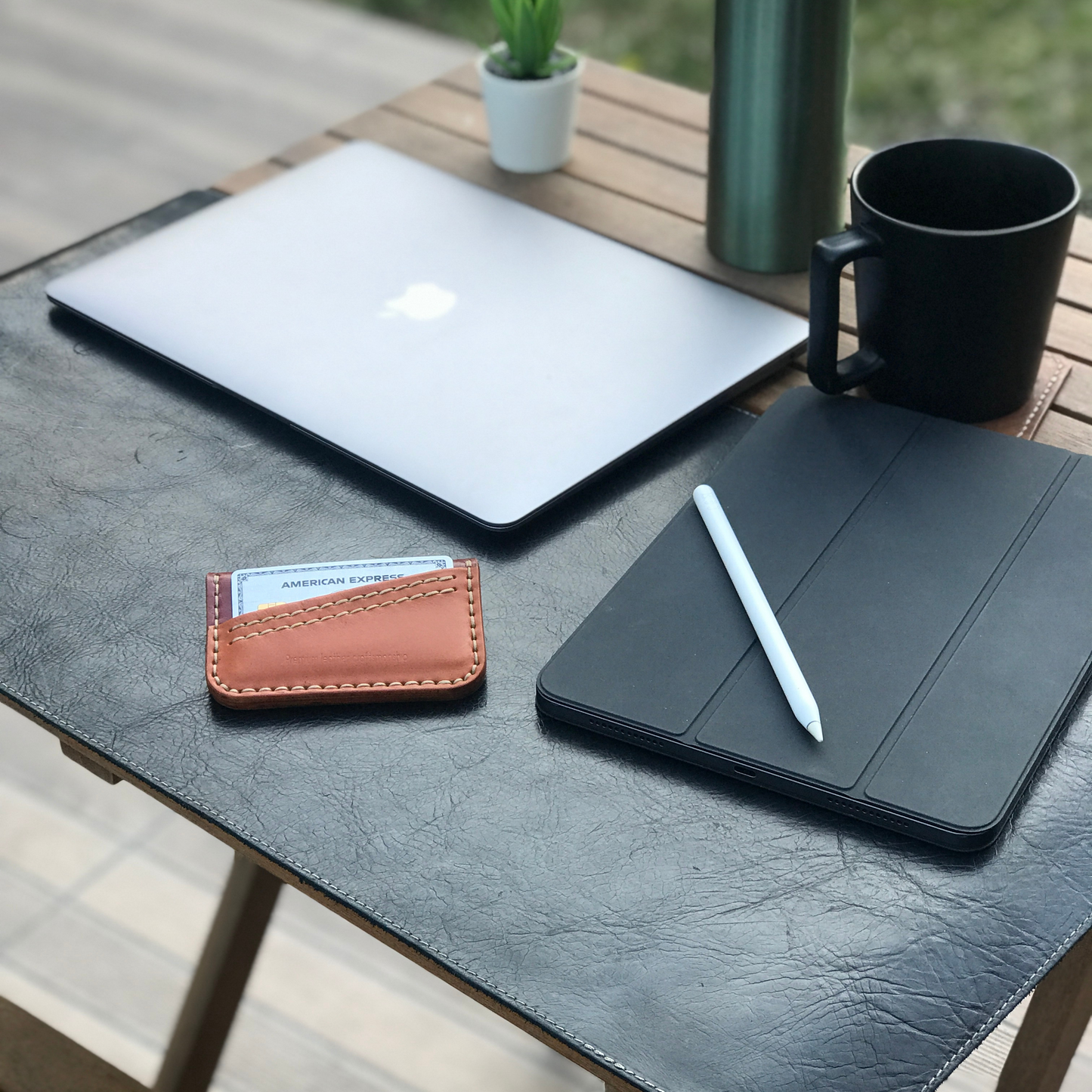 Flap Wallet - Bordo & Taba