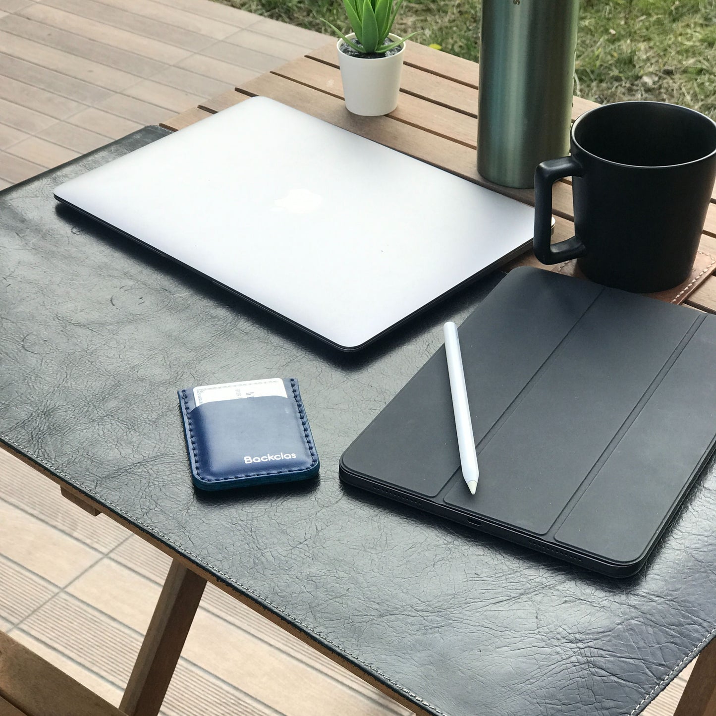 Thin Wallet - Dikey - Mavi