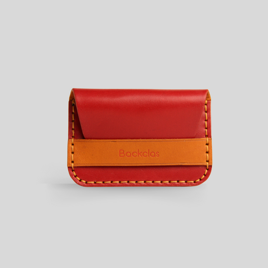 Flap Wallet - Kırmızı & Taba