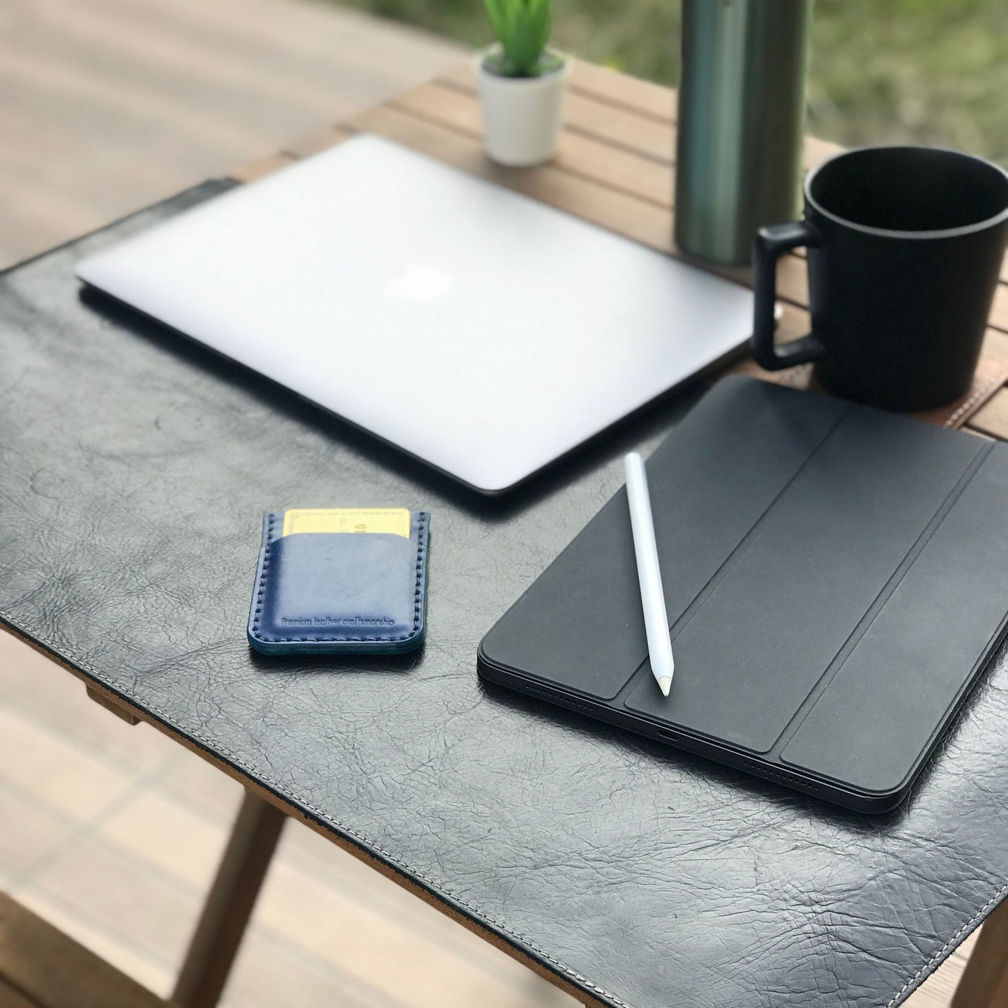 Thin Wallet - Dikey - Mavi